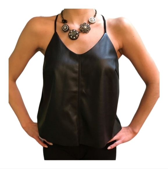Banana Republic Tops - Banana Republic [6P] faux  leather tank top